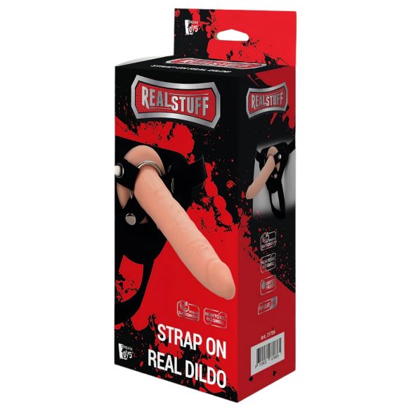 RealStuff Strap-On - delgado dildo ajustable (natural)