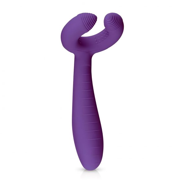 Vibrador lila a prueba de agua recargable para parejas de Easytoys