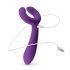 Vibrador lila a prueba de agua recargable para parejas de Easytoys