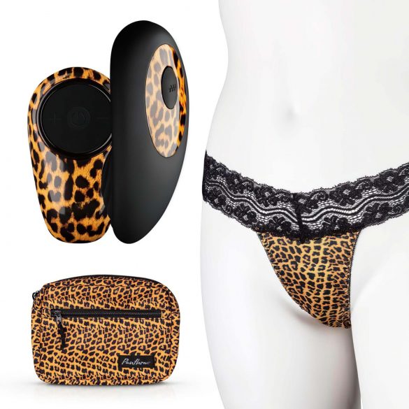 Panty vibrador Panthra Tania - leopardo negro