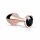 Plug anal Rosy Gold con piedra negra