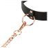 Rosy Gold: collar y correa (negro-oro rosa)