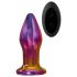 Vibrador anal de vidrio cónico con radio Glamour Glass (colorido)