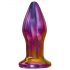 Vibrador anal de vidrio cónico con radio Glamour Glass (colorido)