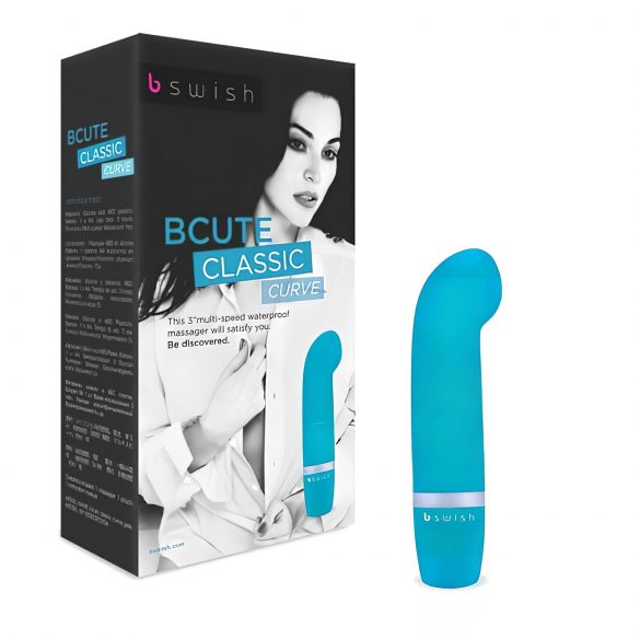 B SWISH Curve - mini vibrador G-punto impermeable (turquesa)