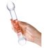 GLAS - Doble placer, dildo de vidrio G-punto (transparente)