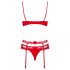 Obsessive Heartina - Lingerie Set (Red) 