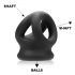 OXBALLS Tri-Squeeze - anillo pene (negro)