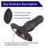 Vibrador anal lujoso Roy - recargable y control remoto (negro)